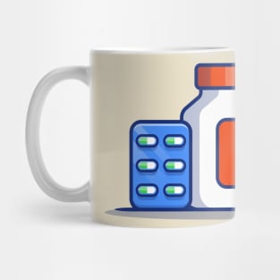 Medicine Jar And Pills Strip Mug